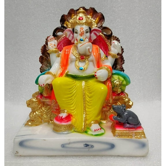 Ganesha Idols for Home Decor Resin Ganpati Statue Vinayaka Statues, Hindu Ganesh Figurine Elephant God Indian Home Temple Decor - AtoZ India Cart