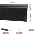 thumbnail image 2 of Uxcell Door Brush Sweeps, H-shape Aluminum Alloy Holder Door Sweep for Bottom of Door Seal Garage Brown 1.57" x 39.37", 2 of 7