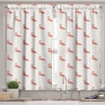 thumbnail image 2 of Ambesonne Bird Valance & Curtain, Flamingos Standing on 1 Foot, 55"x24", Off White Burnt Sienna, 2 of 7