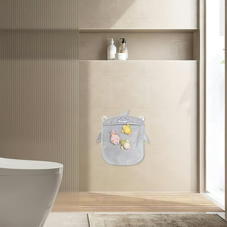 LOLIPPYY Toy Storage Mesh Bag Dark Grey 1 Pcs