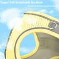 thumbnail image 3 of Enkarl Soft Small Dog Harness and Leash Set Step in Air Mesh Puppy Harness Leash Easy Walk Dog Harness Vest Adjustable Reflective No Pull Dog Harnesses for Small Dogs Cats (Yellow Grey, L), 3 of 8