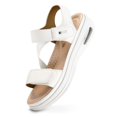 thumbnail image 7 of Pennysue Women's Air Cushion Support Sandals White Platform Ankle Strap Wedge Sandals 8M, 7 of 7