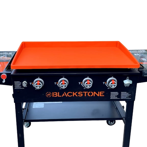 JVMU 36" Griddle Silicone Protective Mat Cover New Full Wrapped Garden BBQ Suitable for Blackstone Grill, Orange