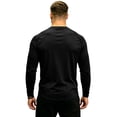 thumbnail image 4 of Fabrcox Shirt Long Sleeve Men Crew Neck Raglan Shirt Men Lightweight Breathable Sun Protection Outdoor Sports Men Workout Shirts Black XXL, 4 of 7