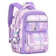 thumbnail image 5 of grade 1 to Grade 6 primary school student super cute girl schoolbag super light breathable spine protection waterproof Plaid backpack.The backpack has waterproof function., 5 of 5