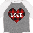 thumbnail image 4 of Inktastic Valentine Buffalo Plaid Love Boys or Girls Long Sleeve Baby Bodysuit, 4 of 5