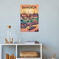 thumbnail image 4 of Retro Bangkok City Poster Vintage Thai City Tourism Wall Art Canvas Poster, 4 of 8