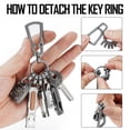 thumbnail image 5 of Key Unity Titanium Keychain Clip, Quick Release EDC Key Holder Organizer with 6 Mini Key Ring, 5 of 7