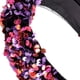 thumbnail image 2 of EeaseMX Diadema de doble capa con lentejuelas y nudo cruzado para mujer (lentejuelas moradas), 2 of 7