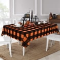 thumbnail image 3 of Halloween Tablecloth, Buffalo Plaid Purple and Black Table Cloth, Checkered Waterproof Tablecloths, Spillproof Tablecover for Dinner Party Decoration, Rectangle 60 x 84 Inch, 3 of 6
