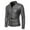Gray, variant on zfhfof Jackets for Men Faux Leather Motorcycle Jacket Vintage Lightweight Long Sleeve Stand Collar Slim Bomber Outwear Coat