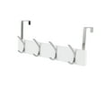 thumbnail image 5 of Melannco 18X6 Inch Over The Door MDF Coat Rack With 4 Silver Metal  Hooks White, 5 of 16