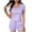Purple, variant on cfhntfmh Womens Short Sleeve Pajamas Set Casual Sleepwear Soft Pj Sets Crewneck Top and Shorts 2 Piece Loungewear for Summer