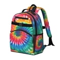 thumbnail image 2 of Colorful Tie Dye Pattern Backpack for School,Cute School Bag,Schoolbag with Adjustable Shoulder Straps & Padded Back,15.25"x11.5"x5.25", 2 of 5