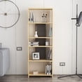 thumbnail image 5 of Ada Home Decor Diosp Multiple Tier Open Shelf Modern Bookcase, Anthracite/Oak, 5 of 6