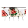 thumbnail image 2 of PhooArto Key Holder for Wall Decorative with 5 Key Hooks, Pug Dog and Watermelon Pattern Holders Wall Mount Organizer with Mail Key Rack, Self Adhesive, 2 of 7