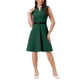 thumbnail image 1 of Vestido de trabajo INSPIRE CHIC para mujer, corte acampanado, mangas cortas, vestido de negocios XL verde 2024, 1 of 6