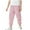 Pink, variant on Ohufall Kids Cargo Pants Fashion Casual Solid Color Elastic Waist Joggers Lightweight Outdoor Sport Pant with Pockets, 3-16 Years