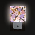 thumbnail image 3 of Pink Purple Flowers Brown Leaves LED Night Light Sensor Lamp Plug-in Adjustable Brightness 2 Pack, 3 of 7
