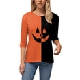 thumbnail image 6 of Godom Womens 3/4 Sleeve Shirts 2025 Fall Tunic Tops Crewneck Blouses Halloween Print, 6 of 6