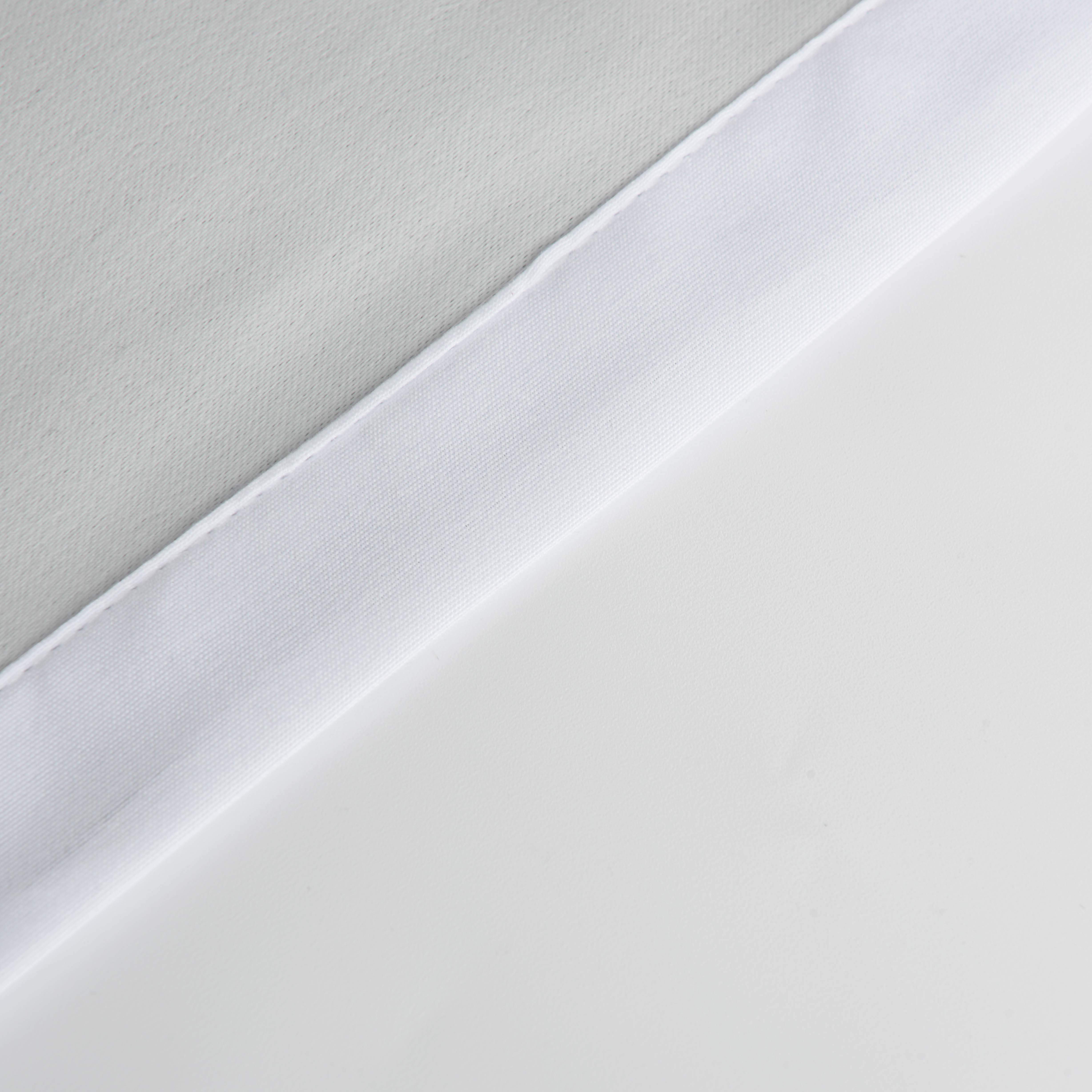 HIG Uptown Modern White Solid Print Rod Pocket Blackout Curtains, 54" x 84" (2 Panels)