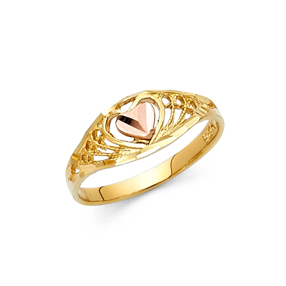 Jewels By Lux 14K White and Yellow Gold Two Tone Fashion Anniversary