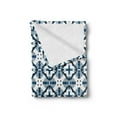 thumbnail image 2 of Blue and White Soft Flannel Fleece Throw Blanket, Traditional Portuguese Azulejo Tiles Pattern Illustration, Cozy Plush for Indoor and Outdoor Use, 50" x 60", Pale Blue Dark Blue, by Ambesonne, 2 of 5