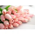thumbnail image 5 of 10pcs Artificial Tulips Flowers Real Touch Pink Tulips Fake Holland PU Tulip Bouquet Latex Flowers for Wedding Party Office Home Kitchen Decoration (Dark Pink), 5 of 5
