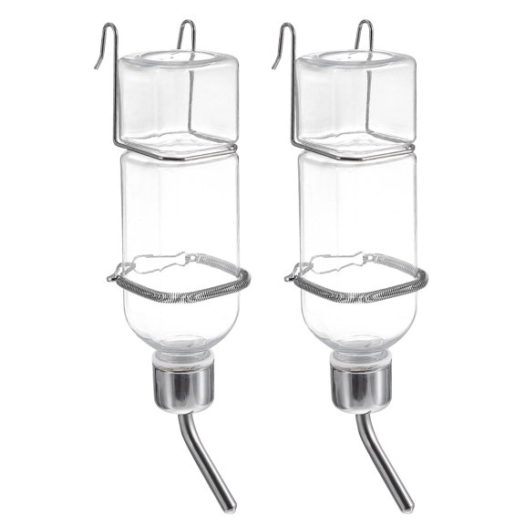NICEXMAS 2-Pack Transparent Hanging Water Bottles for , Small Pet Supplies for Daily Use and Hydration