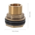 thumbnail image 3 of MasteelfCA Brass Water Tank Connector Threaded Bulkhead Fitting Garden Hose Bulkhead Fitting, 3 of 8