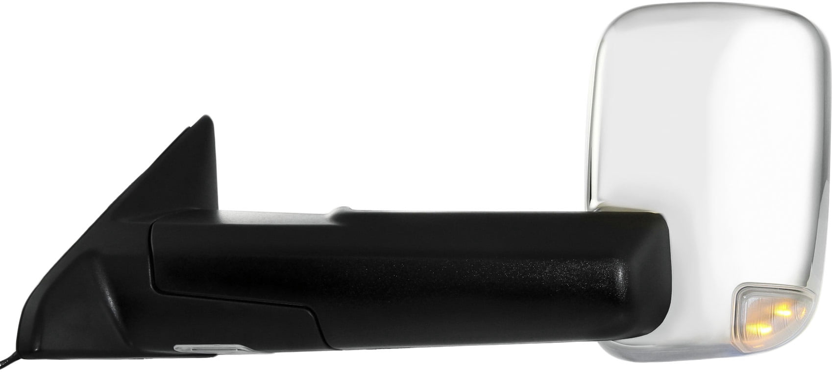 Towing Mirror Compatible With 2011-2012 Ram 1500 2010 Dodge 3500 Left Driver Side Heated w/ Blind Spot Corner Glass In-housing Signal Light Chrome Kool-Vue