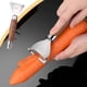 thumbnail image 1 of Pelador de verduras de acero inoxidable | Pelador de frutas con mango de madera de acero inoxidable 304 | Agarre cómodo y antideslizante | Herramienta de cocina multifuncional y afilada para pelar, 1 of 6
