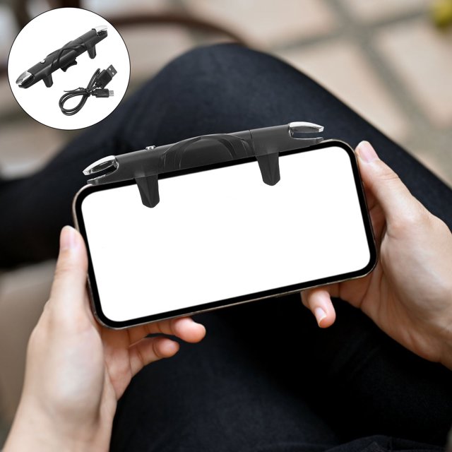 Luxshiny Manettes de Jeu pour Téléphone Mobile Mode Pulse Noir 1ensemble