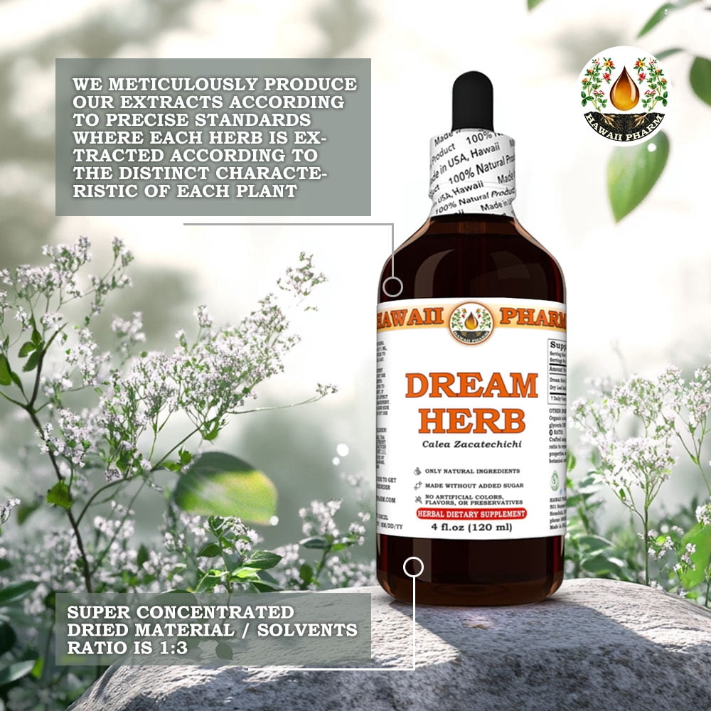 Dream Herb (Calea Zacatechichi) Dry Leaf and Stem ALCOHOL-BASED Botanical  Liquid Extract. Absolutely Natural. Proudly made in USA. Alcohol-based 4  Fl.Oz - Walmart.com