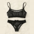 thumbnail image 3 of Ropa interior sexy de estilo europeo y americano de malla con volantes y puntos transparentes, lencería sexy de dos piezas, 3 of 6