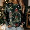 thumbnail image 2 of larppty 2025 Womens Ugly Christmas Sweaters Funny Cute Xmas Tree Tops Long Sleeve Crewneck Sweatshirts (AG, XXL), 2 of 7