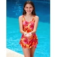 thumbnail image 4 of Aideaone Girl One Piece Swimdress Swimsuits Adjustable Straps Bathing Suit with kirt Tummy Control Swim Dresses Size 10-16, 4 of 6