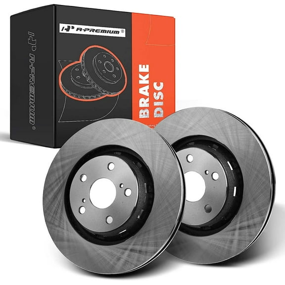 A-Premium Front Disc Brake Rotors Set Compatible with Toyota Venza 2009 2010 2011 2012 2013 2014 2015 2016 2.7L 3.5L