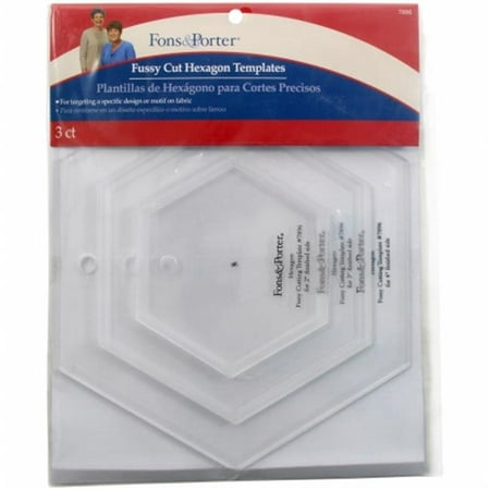 Fons & Porter Fussy Cut Templates, Hexagons - Walmart.com