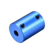 Uxcell 5mm to 6.35mm Bore Rigid Coupling 25mm Length 18mm Diameter Aluminum Alloy Shaft Couplers Connector Blue 4pcs