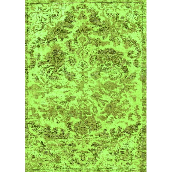 Ahgly Company Indoor Rectangle Persian Green Bohemian Area Rugs, 7' x 9'