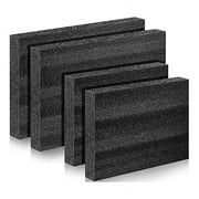 4 Pcs Customizable Polyethylene Foam Packing Foam Inserts for Cases Tool Foam Black Foam Sheet for Packaging and Crafts