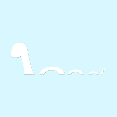 Loch Ness Monster Snake - Vinyl Decal Sticker - 9" x 3" - White