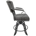 thumbnail image 2 of Tobias Designs Miami 30"H Fabric & Metal Bar Stools in Gray Finish, 2 of 2