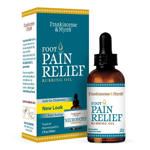 Frankincense & Myrrh Foot Pain Relief Neuropathy Rubbing Oil, 2fl oz