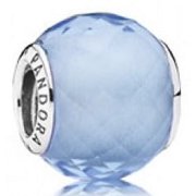 Authentic Sterling Silver Petite Facets Synthetic Blue Quartz Charm - 791499SBQ