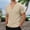 Khaki, variant on Linen T Shirts for Man Summer Lightweight Breathable Short Sleeve Deep V Neck Relaxed Fit Plain Tshirts Mens Tees