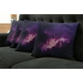 thumbnail image 5 of Ambesonne Space Throw Pillow Cover 4 Pack, Stars Dark Night Sky, 18", Purple, 5 of 5