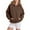 LB204 Brown, variant on Likimi Womens Casual Hoodies Soft Warm Solid Color Long Sleeve Pullover With Pocket Fashion Autumn Winter Sweatshirt Size L Black