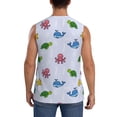 thumbnail image 4 of Fotbe Men's Sea Turtle Whale Print Men's Sleeveless Muscle Tank Tops Casual T-Shirts for Gym Workout Beach-XX-Large, 4 of 8